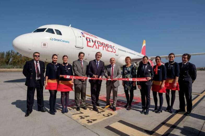 Imagen de la presentación del nuevo Airbus A321 de Iberia Express (Foto TA)
