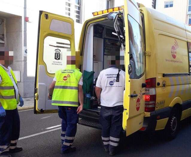 El joven fue evacuado en una ambulancia del SUC (Foto TA)
