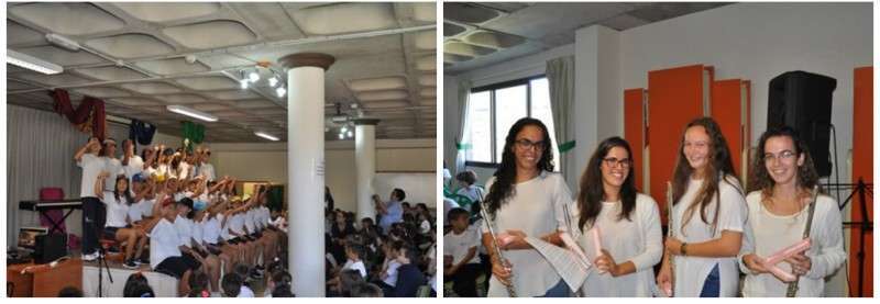 El colegio teldense rindió homenaje a la patronal de la música con un recital de los alumnos (Foto Alfredo Díaz)