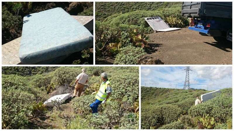 Operarios municipales retiraron hoy cuatro camiones de trastos y escombros depositados por los vecinos en espacios públicos (Foto TA)