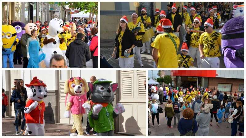 Batucada y desfile de personajes infantiles de dibujos animados