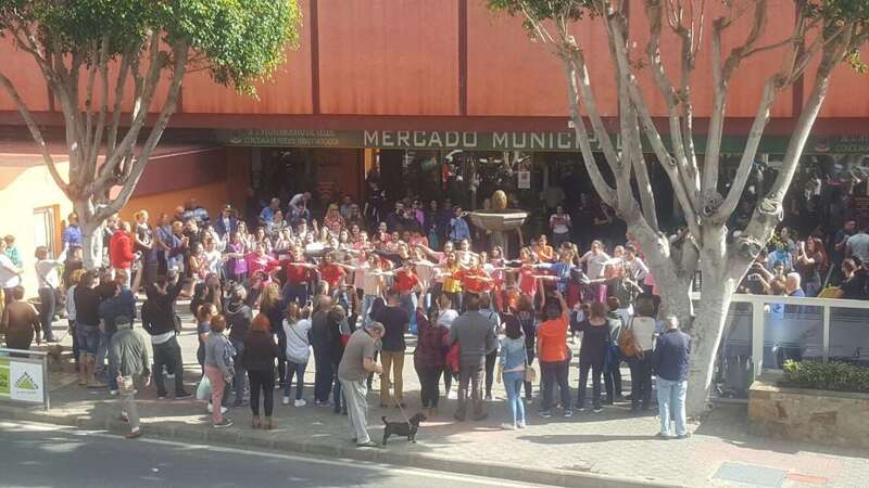 Imagen de una de las actuaciones en el Mercado de Telde (Foto TA)