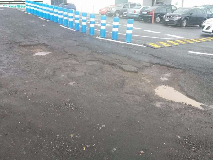 Imagen del bache revienta ruedas
