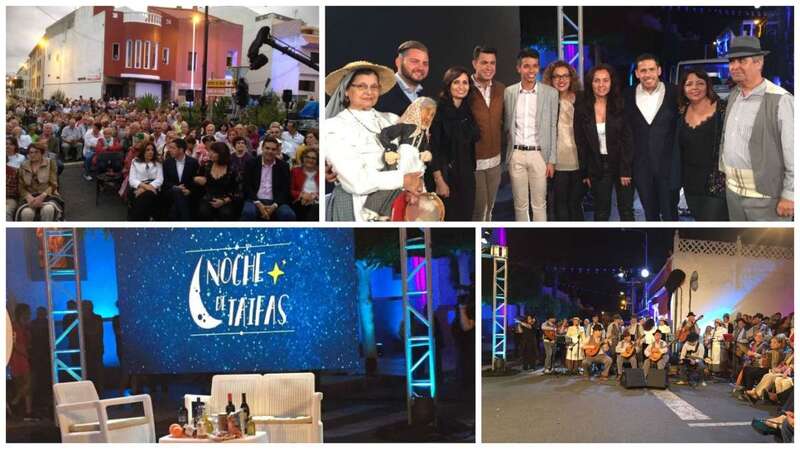 Diferentes momentos de la grabación del programa televisivo (Foto TA)