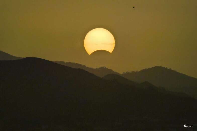 Momento del eclipse solar captado por Antonio Rico (Foto Antonio Rico)