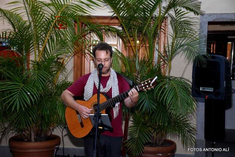 Jorge Santana, ayer por la tarde en la Casa Museo León y Castillo (Foto TA)