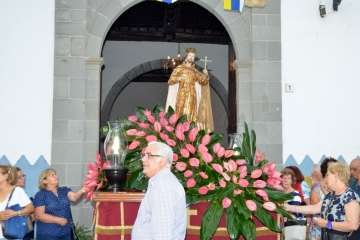 El santo de Asís se pasea por las calles de San Francisco-Telde (Foto Francisco Javier Santana)