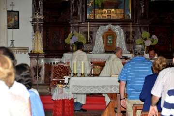 El santo de Asís se pasea por las calles de San Francisco-Telde (Foto Francisco Javier Santana)