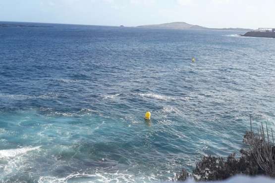 Una boya del canal a nado de Melenara, a la deriva (Foto TA)
