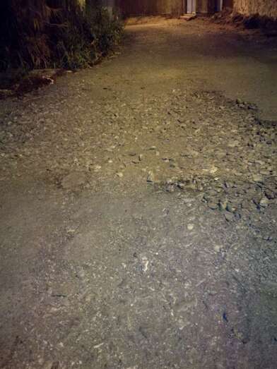 Baches existentes en el camino (Foto TA)