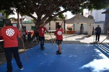 Exhibición del juego del garrote en Los Llanos de Telde (Foto TA)