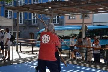 Exhibición del juego del garrote en Los Llanos de Telde (Foto TA)