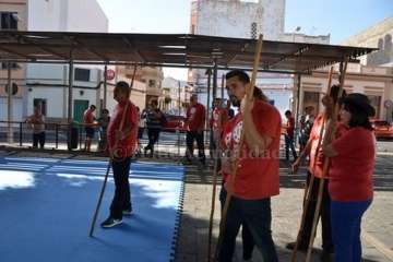 Exhibición del juego del garrote en Los Llanos de Telde (Foto TA)