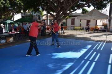 Exhibición del juego del garrote en Los Llanos de Telde (Foto TA)