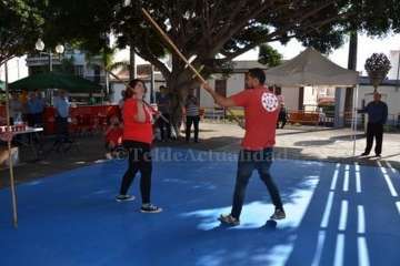 Exhibición del juego del garrote en Los Llanos de Telde (Foto TA)