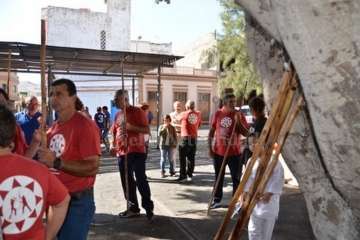 Exhibición del juego del garrote en Los Llanos de Telde (Foto TA)