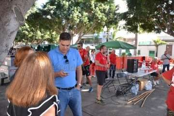 Exhibición del juego del garrote en Los Llanos de Telde (Foto TA)