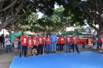 Exhibición del juego del garrote en Los Llanos de Telde (Foto TA)