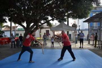 Exhibición del juego del garrote en Los Llanos de Telde (Foto TA)