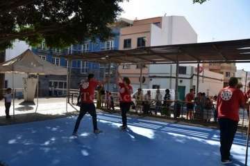 Exhibición del juego del garrote en Los Llanos de Telde (Foto TA)