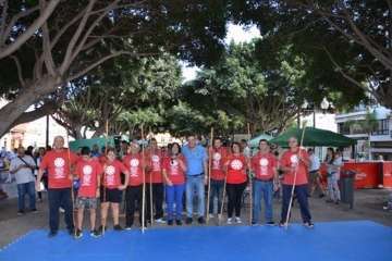 Exhibición del juego del garrote en Los Llanos de Telde (Foto TA)