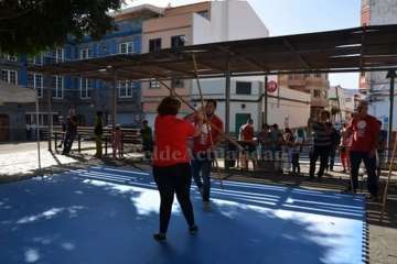 Exhibición del juego del garrote en Los Llanos de Telde (Foto TA)
