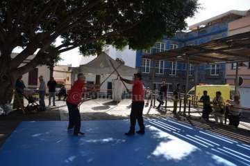 Exhibición del juego del garrote en Los Llanos de Telde (Foto TA)