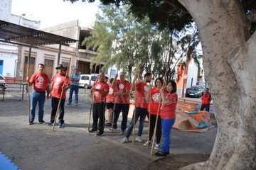 Exhibición del juego del garrote en Los Llanos de Telde (Foto TA)