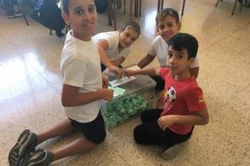 Loable iniciativa de los escolares de La Breña (Foto TA)