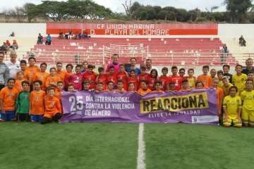 El fútbol base de Telde reacciona contra la violencia de género (Foto TA)