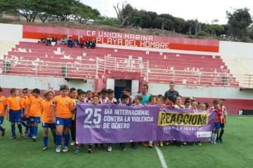 El fútbol base de Telde reacciona contra la violencia de género (Foto TA)