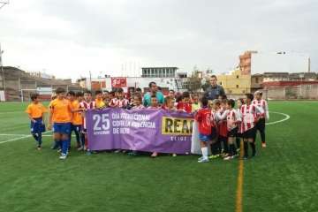 El fútbol base de Telde reacciona contra la violencia de género (Foto TA)