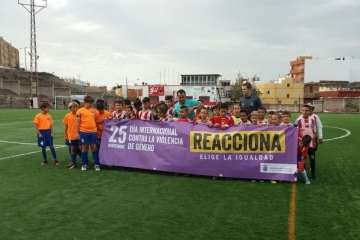 El fútbol base de Telde reacciona contra la violencia de género (Foto TA)