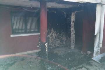 Un incendio daña a un inmueble escolar abandonado de Melenara-Telde (Foto Telde Habla)