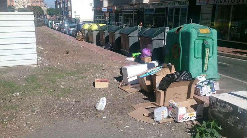 Imagen captada este domingo un lector de TA en la calle de Luis González Pérez (Foto TA)