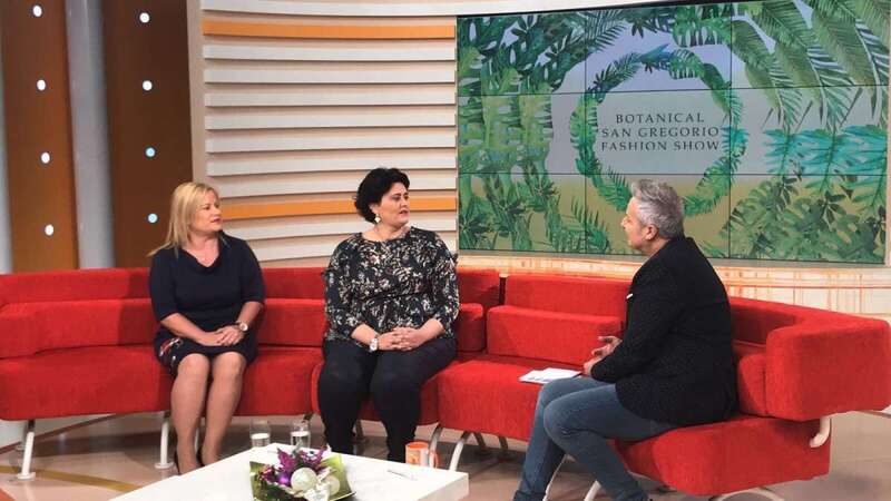 La concejala Celeste López y la presidenta de la Asociación ZAC, Mónica Muñoz, ayer en el programa de RTVE en Canarias (Foto TA)