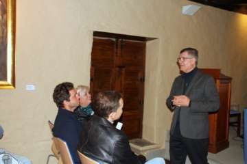 El cronista imparte su última conferencia como director del Museo de Telde (Foto Jesús Ruiz Mesa)
