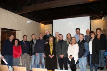 El cronista imparte su última conferencia como director del Museo de Telde (Foto Jesús Ruiz Mesa)