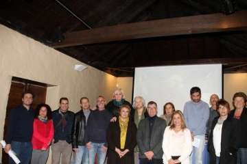 El cronista imparte su última conferencia como director del Museo de Telde (Foto Jesús Ruiz Mesa)
