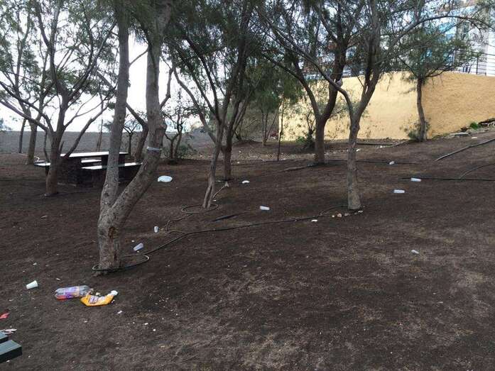 Estado en que quedó el merendero (Foto TA)