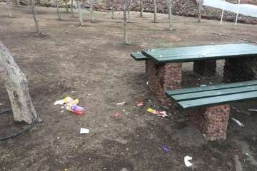 Merendero ruidoso y sucio en Melenara-Telde (Foto TA)