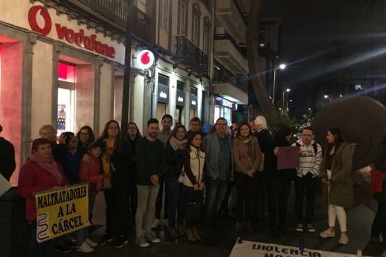Telde en la concentración capitalina contra el terrorismo machista (Foto TA)