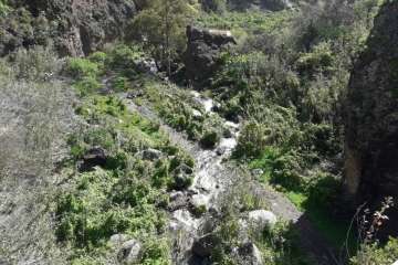 El Barranco San Miguel 'baja' agua para Telde