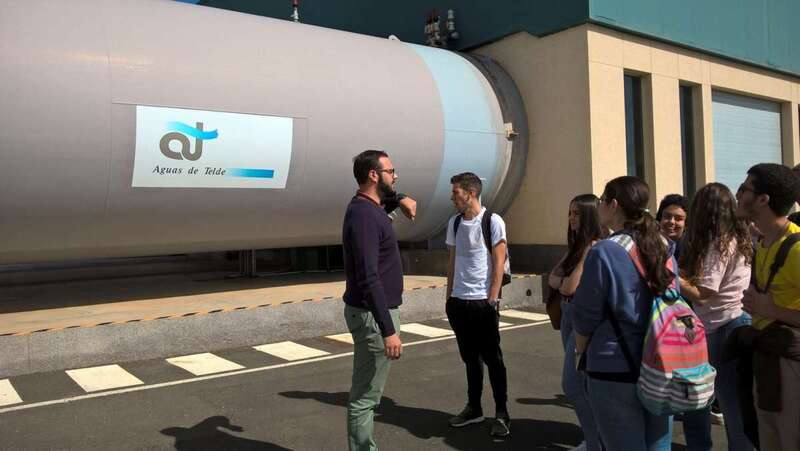 Los alumnos visitan las instalaciones de depuración y desalación que gestiona Aguas de Telde (Foto TA)