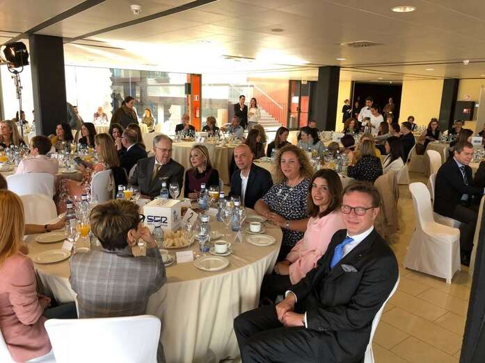 La alcaldesa Carmen Hernández, en el encuentro de este martes (Foto TA)
