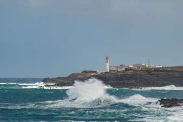 Viento y oleaje en la costa de Telde (Foto Antonio Rico)