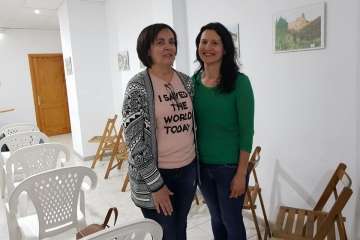 Pepa Aurora da una charla en Telde sobre los juegos de palabra y lectura (Foto TA)