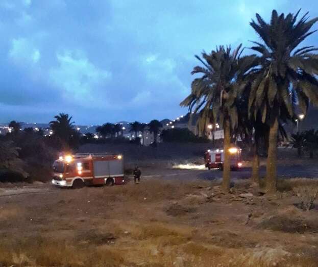 Unidades de bomberos de la capital sofocaron el incendio (Foto TA)