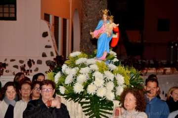 Procesión del Rosario de la Aurora de María Auxiliadora por Los Llanos de Telde (Foto TA)