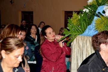 Procesión del Rosario de la Aurora de María Auxiliadora por Los Llanos de Telde (Foto TA)